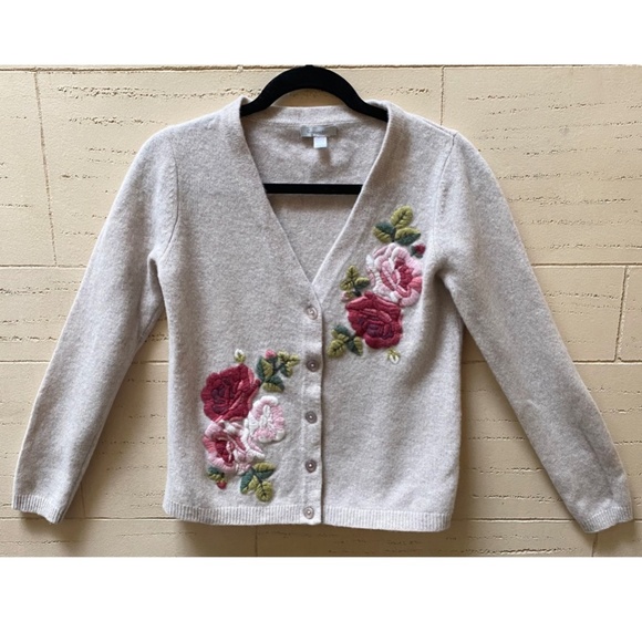 Garnet Hill Wool Cardigan - Picture 2 of 8